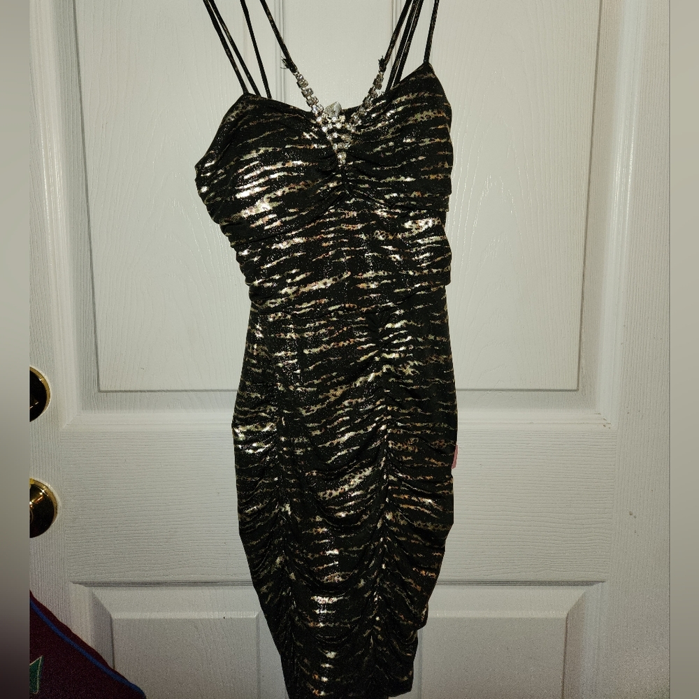 Cocktail dress with rhinestones